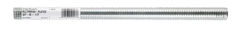 SteelWorks 3/4 in. D X 12 in. L Zinc-Plated Steel Threaded Rod