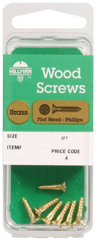 Hillman No. 6 X 1-1/4 in. L Phillips Wood Screws 4 pk