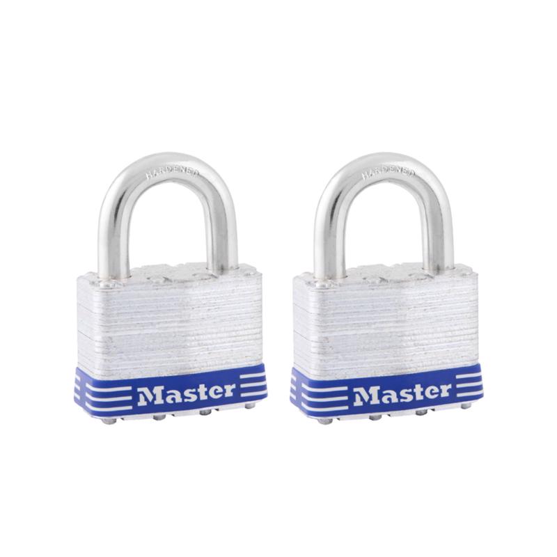 Master Lock 1-1/2 in. H X 7/8 in. W X 2 in. L Steel 4-Pin Cylinder Padlock Keyed Alike
