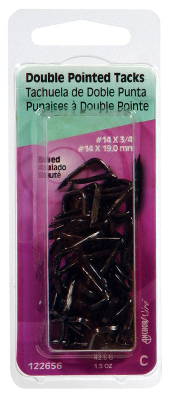 Hillman No. 14 X 5/8 in. L Blue Steel Double Point Tacks 1.5 pk
