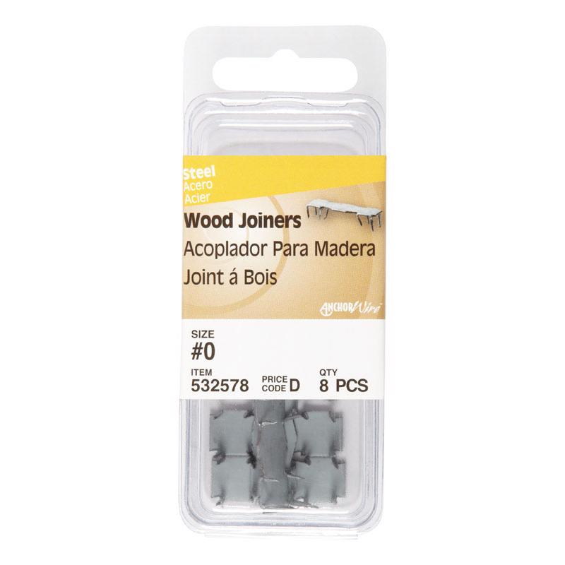 HILLMAN 3/8 in. Wood Joiner Galvanized Steel Wood Joiner Flat Head 8 pk