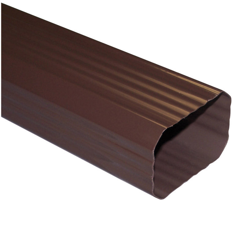 Genova DuraSpout 3 in. H X 2 in. W X 120 in. L Brown Vinyl K Downspout