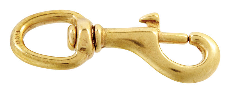 Campbell 5/8 in. D X 3-1/8 in. L Polished Bronze Bolt Snap 70 lb