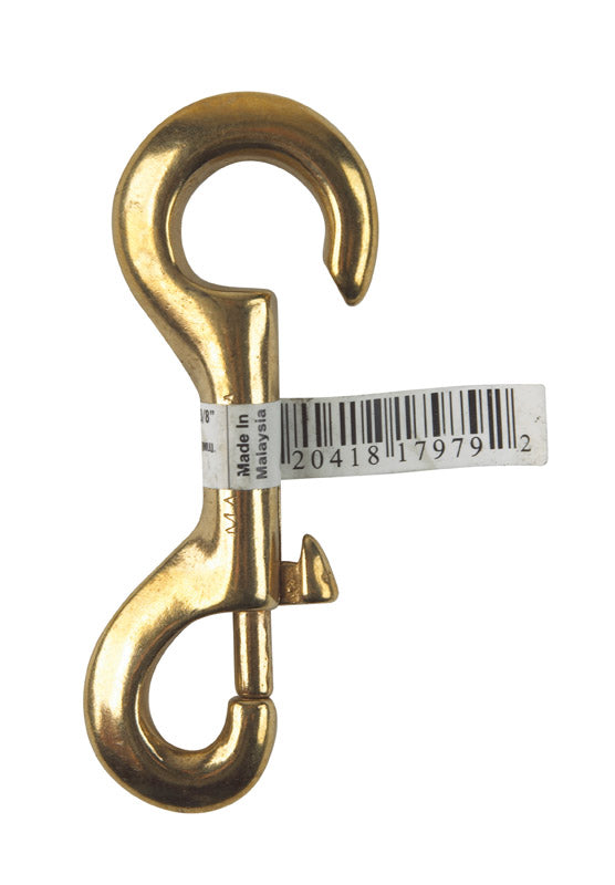 Campbell 3/8 in. D X 3-13/32 in. L Polished Bronze Open Eye Bolt Snap 70 lb