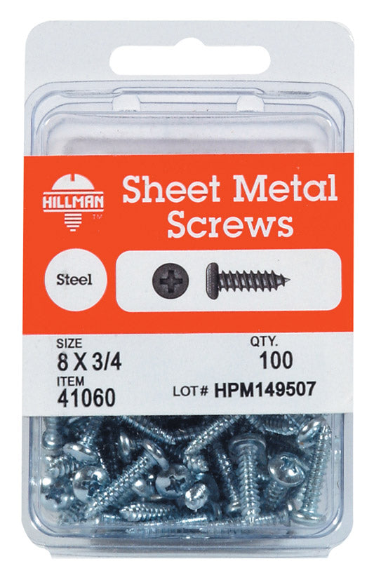 Hillman No. 10 X 2 in. L Phillips Pan Head Sheet Metal Screws 50 pk