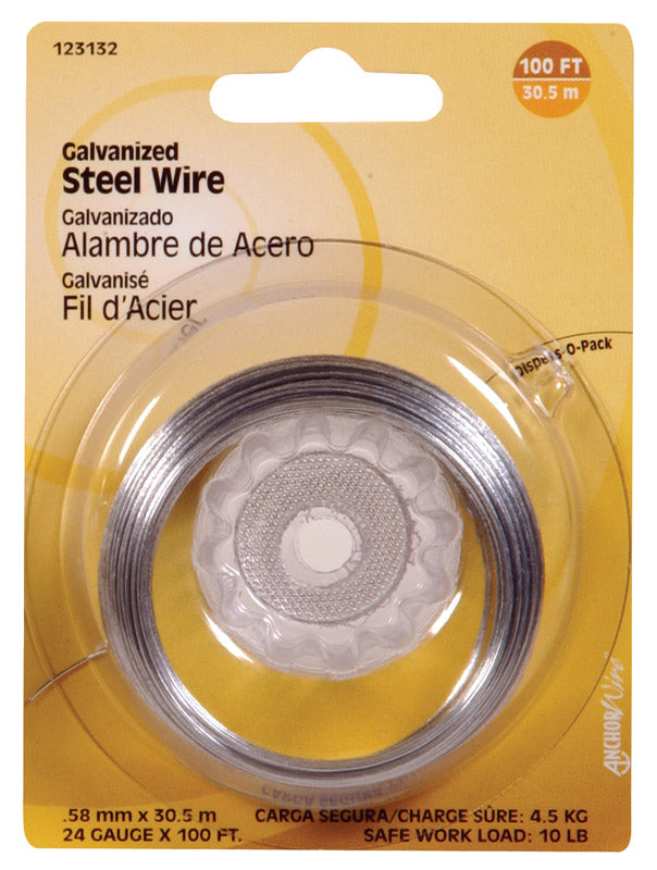 Hillman 100 ft. L Galvanized Steel 24 Ga. Wire