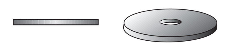 Hillman Zinc-Plated Steel 1/4 in. Fender Washer 100 pk