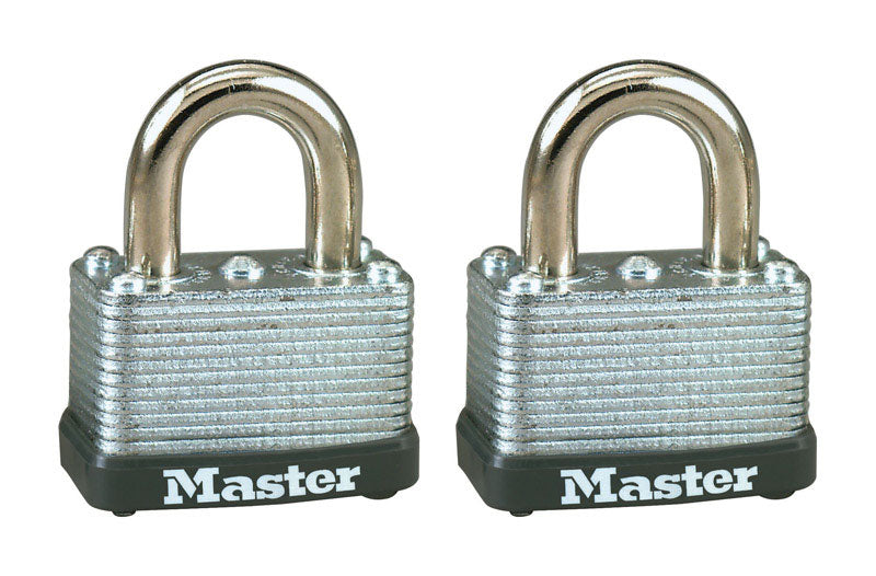 Master Lock 15/16 in. H X 13/16 in. W X 1-1/2 in. L Steel Warded Locking Padlock Keyed Alike