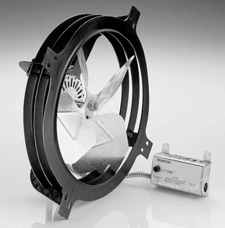 Air Vent 18 in. H X 17.8 in. W X 7.3 in. L X 15 in. D Plastic/Steel Gable Mount Power Fan
