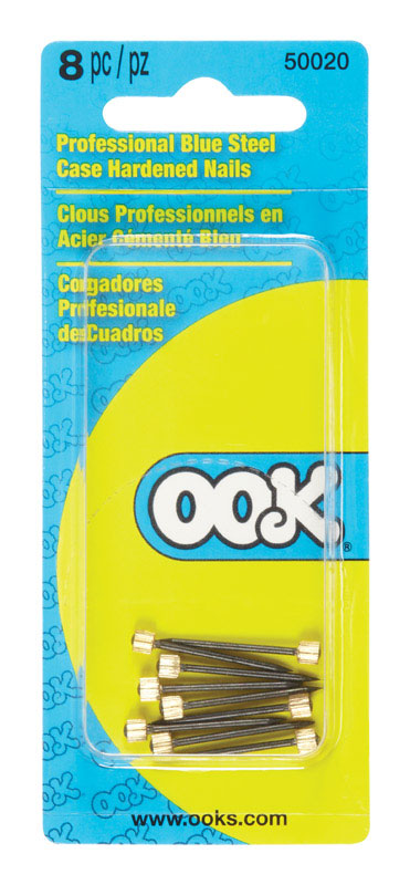 OOK Case Hardened Professional Picture Hanging Nails 1 lb 8 pk