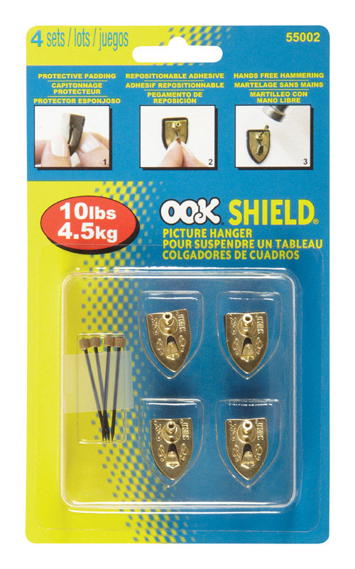 OOK Shield Picture Hanger 10 lb 4 pk