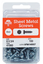 Hillman No. 8 X 1/2 in. L Phillips Pan Head Sheet Metal Screws 100 pk