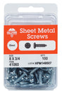 Hillman No. 12 X 3/4 in. L Phillips Pan Head Sheet Metal Screws 100 pk