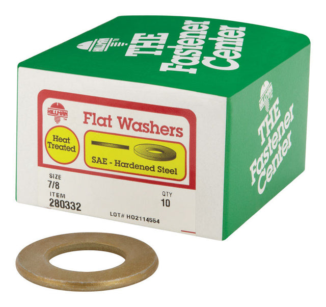Hillman Yellow Dichromate Steel 7/8 in. SAE Flat Washer 10 pk