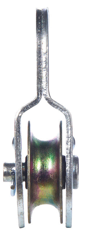 Campbell 1-1/2 in. D Zinc Plated Steel Fixed Eye Single Sheave Rigid Eye Pulley