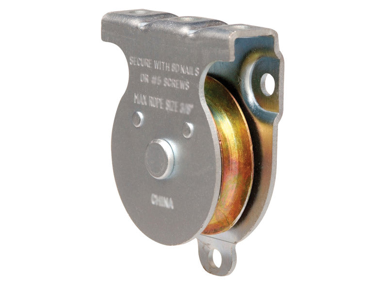 Campbell 2 in. D Zinc Plated Steel Fixed Eye Wall-Ceiling Pulley