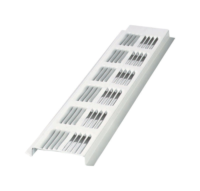 Air Vent 0.5 in. H X 2.6 in. W X 96.6 in. L White Aluminum Continuous Soffit Vent