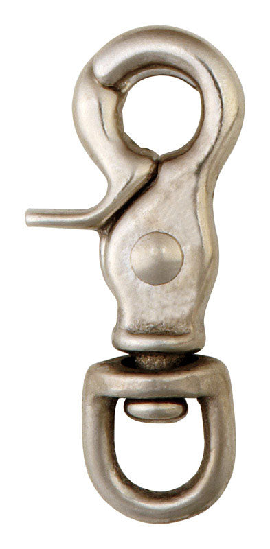 Campbell 3/8 in. D X 2-1/2 in. L Nickel-Plated Iron Trigger Snap 70 lb