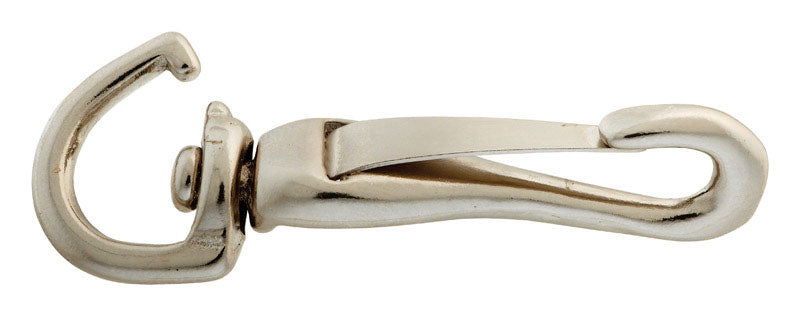 Campbell 3/8 in. D X 2-1/2 in. L Nickel-Plated Iron Spring Snap 30 lb