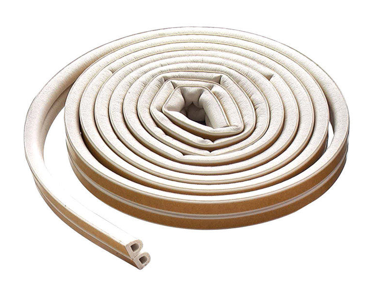 M-D White Rubber Weatherstrip For Doors and Windows 204 in. L X 0.3 in.