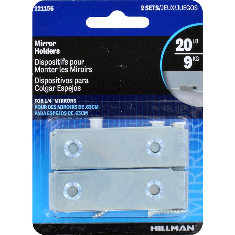 Hillman AnchorWire Silver Hidden Mirror Holder 20 lb 2 pk