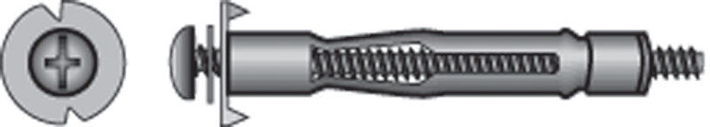 Hillman 1/8 in. D X 1/8 X-Short in. L Metal Pan Head Hollow Wall Anchors 20 pk