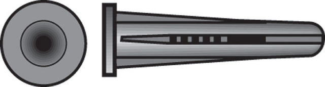 Hillman .190 in. D X 1 in. L Plastic Flat Head Conical Anchor 25 pk