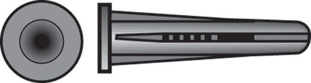Hillman .250 in. D X 1-3/8 in. L Plastic Flat Head Conical Anchor 25 pk