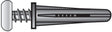 Hillman .138 in. D X 3/4 in. L Plastic Pan Head Conical Anchor 75 pk
