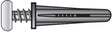 Hillman .164 in. D X 7/8 in. L Plastic Pan Head Conical Anchor 50 pk