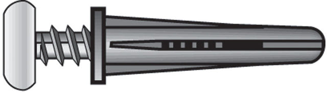 Hillman .164 in. D X 7/8 in. L Plastic Pan Head Conical Anchor 50 pk