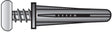 Hillman .25 in. D X 1-3/8 in. L Plastic Pan Head Conical Anchor 20 pk