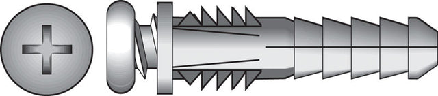 Hillman 0.164 in. D X 7/8 in. L Plastic Pan Head Ribbed Anchor 75 pk