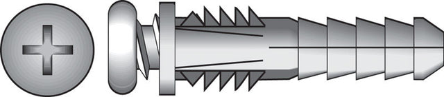 Hillman 0.164 in. D X 1-1/4 in. L Plastic Ribbed Head Ribbed Anchor 25 pk