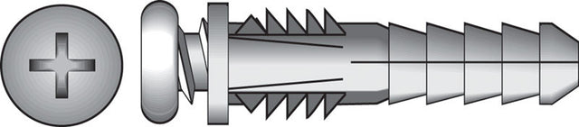 Hillman 1/4 in. D X 1-1/2 in. L Plastic Ribbed Head Ribbed Anchor 20 pk