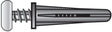 Hillman .138 in. D X 3/4 in. L Plastic Pan Head Conical Anchor 6 pk