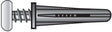 Hillman .164 in. D X 7/8 in. L Plastic Pan Head Conical Anchor 6 pk