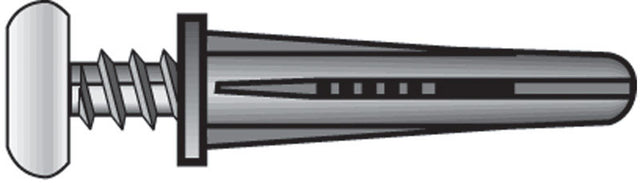 Hillman .164 in. D X 7/8 in. L Plastic Pan Head Conical Anchor 6 pk
