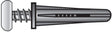 Hillman .190 in. D X 1 in. L Plastic Pan Head Conical Anchor 4 pk