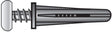 Hillman .25 in. D X 1-3/8 in. L Plastic Pan Head Conical Anchor 2 pk