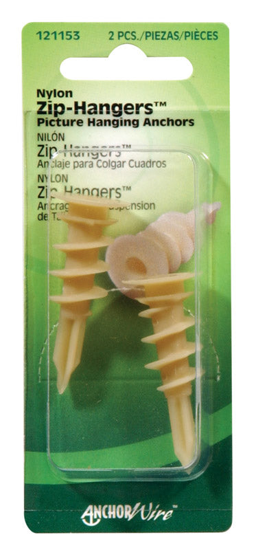 Hillman Zip Hangers Large Picture Hanger 2 pk