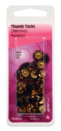 Hillman Black Push Pins 40 pk