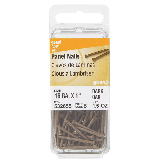 HILLMAN 1 in. Panel Coated Steel Nail Flat Head 77 pk