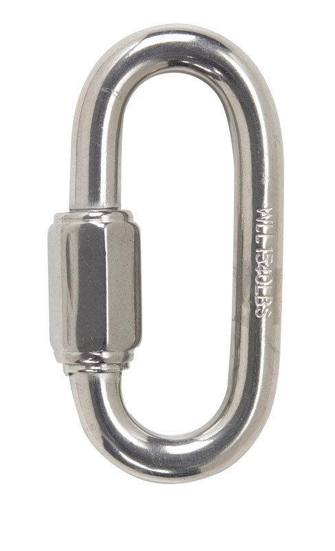 Campbell Polished Stainless Steel Quick Link 1540 lb 3-1/4 in. L