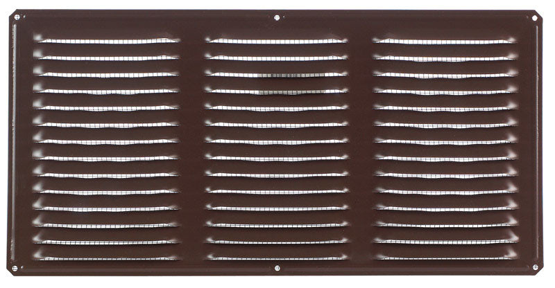 Air Vent 8 in. H X 16 in. L Brown Aluminum Undereave Vent