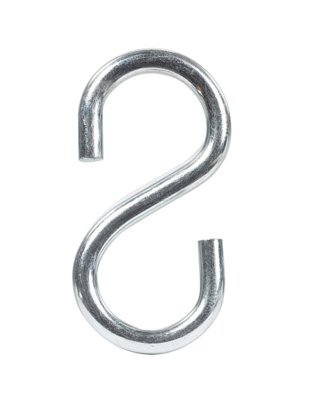 Hampton Small Zinc-Plated Silver Steel 1.5 in. L S-Hook 80 lb 1 pk