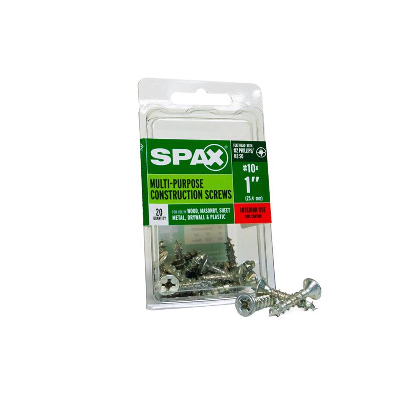 SPAX Multi-Material No. 10 Label X 1 in. L Unidrive Flat Head Construction Screws 20 pk