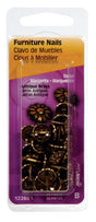Hillman No. 64 Antique Brass Brass Furniture Nails 25 pk