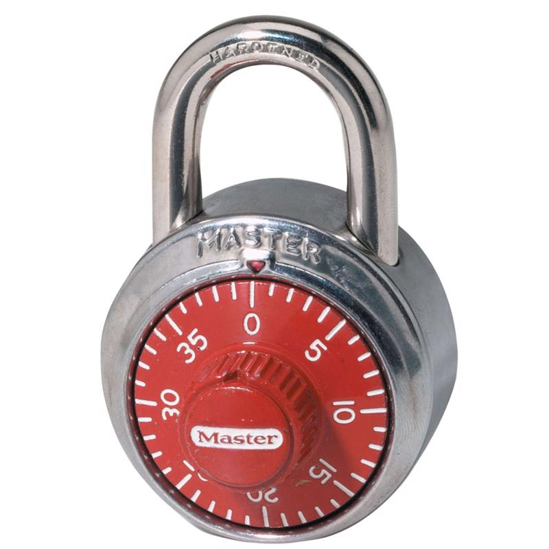 Master Lock 2 in. H X 7/8 in. W X 1-7/8 in. L Steel 3-Dial Combination Padlock