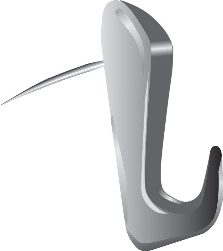 Hillman WallBiter Brass-Plated Silver Small Picture Hook 45 lb 4 pk